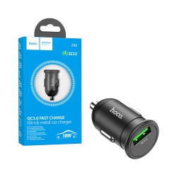 Hoco Car Charger Z43 Mighty 18W QC3.0 Black Hoco Car Charger Z43 Mighty 18W QC3.0 Black
